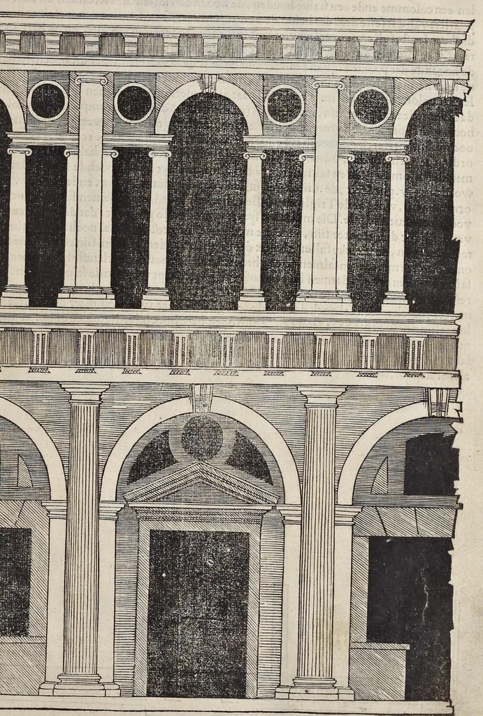An illustration from Generale reglen der architectvren op de vyve manieren van edificien : te vveten Thvscana, Dorica, Ionica, Corinthia, ende composita, metden exemplen der antiqviteiten die int meeste deel concorderen metde leeringhe van Vitrvvio, 1539, leaf 60