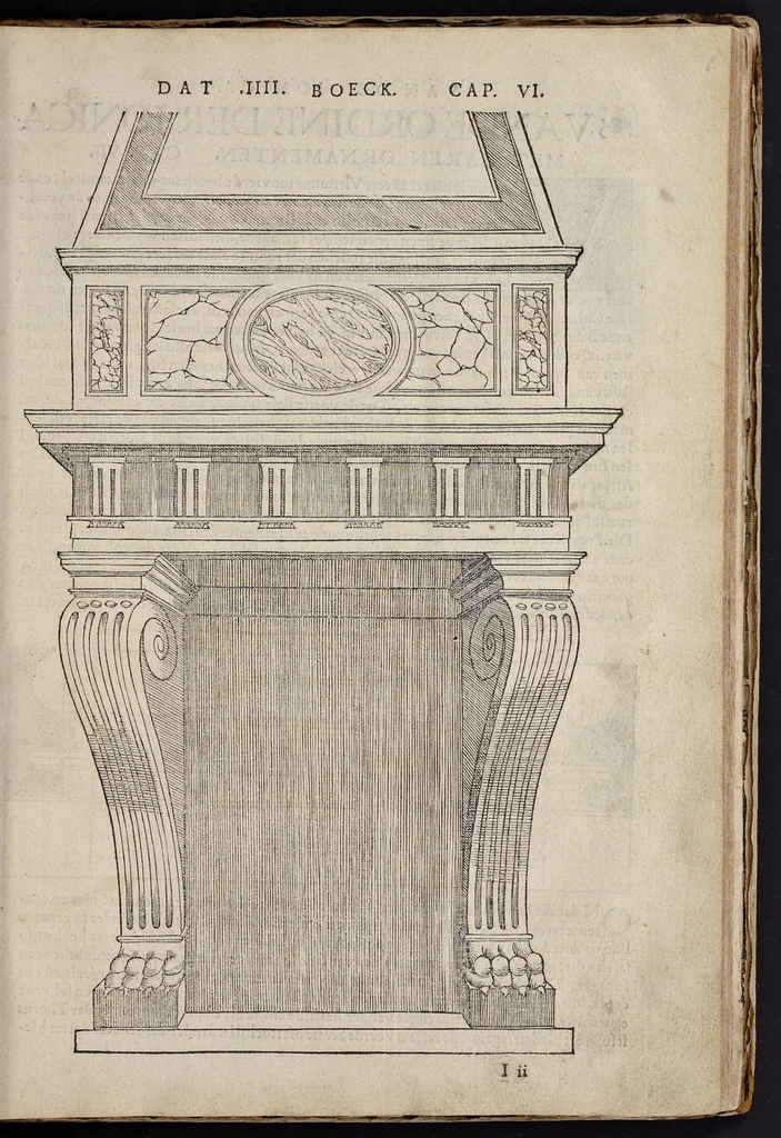 An illustration from Generale reglen der architectvren op de vyve manieren van edificien : te vveten Thvscana, Dorica, Ionica, Corinthia, ende composita, metden exemplen der antiqviteiten die int meeste deel concorderen metde leeringhe van Vitrvvio, 1539, leaf 68