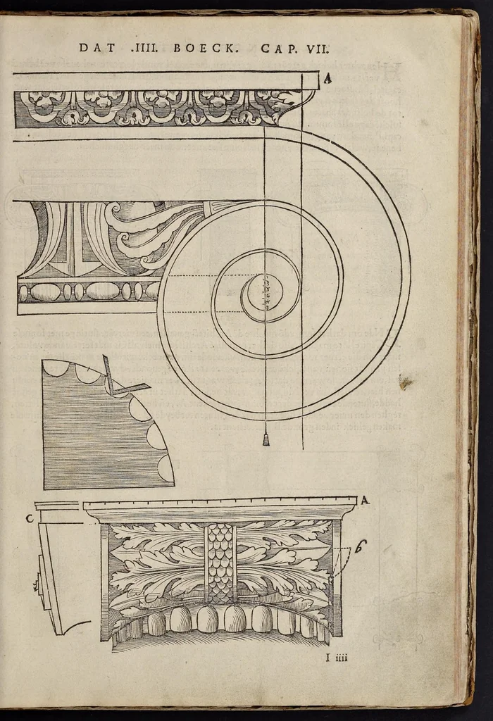 An illustration from Generale reglen der architectvren op de vyve manieren van edificien : te vveten Thvscana, Dorica, Ionica, Corinthia, ende composita, metden exemplen der antiqviteiten die int meeste deel concorderen metde leeringhe van Vitrvvio, 1539, leaf 72