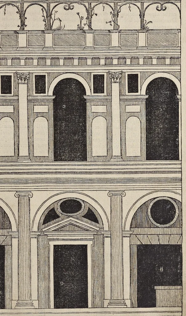 An illustration from Generale reglen der architectvren op de vyve manieren van edificien : te vveten Thvscana, Dorica, Ionica, Corinthia, ende composita, metden exemplen der antiqviteiten die int meeste deel concorderen metde leeringhe van Vitrvvio, 1539, leaf 84