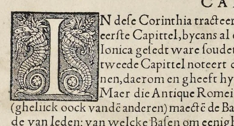 An illustration from Generale reglen der architectvren op de vyve manieren van edificien : te vveten Thvscana, Dorica, Ionica, Corinthia, ende composita, metden exemplen der antiqviteiten die int meeste deel concorderen metde leeringhe van Vitrvvio, 1539, leaf 91