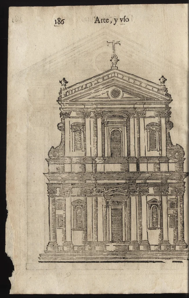 An illustration from Segunda ynpresion de la primera parte del arte y uso de architetura : con el primer libro dEuclides, traducido de latin en romance, 1667, leaf 201