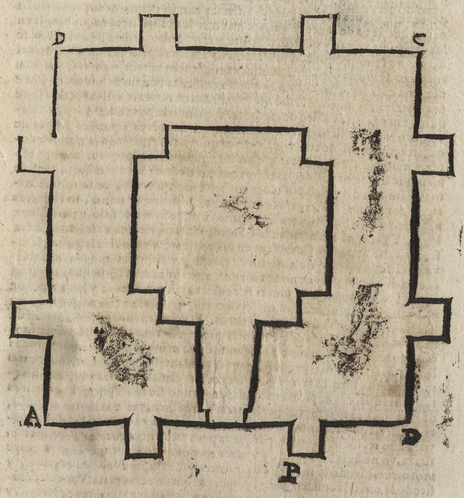 An illustration from Segunda ynpresion de la primera parte del arte y uso de architetura : con el primer libro dEuclides, traducido de latin en romance, 1667, leaf 208