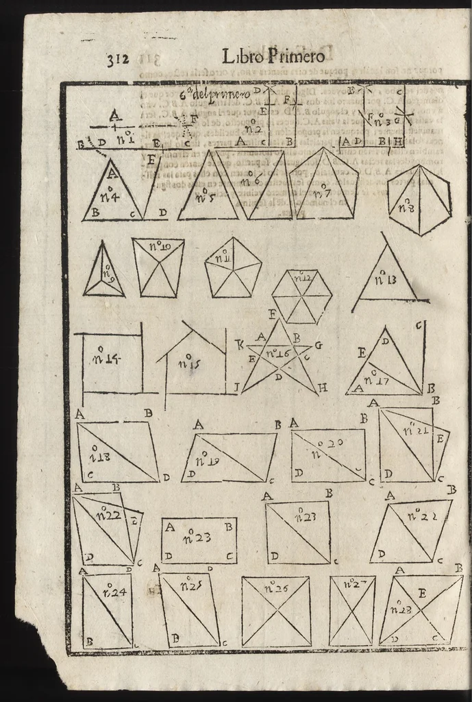 An illustration from Segunda ynpresion de la primera parte del arte y uso de architetura : con el primer libro dEuclides, traducido de latin en romance, 1667, leaf 327