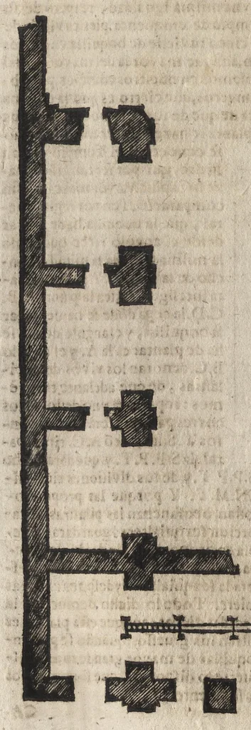 An illustration from Segunda ynpresion de la primera parte del arte y uso de architetura : con el primer libro dEuclides, traducido de latin en romance, 1667, leaf 71
