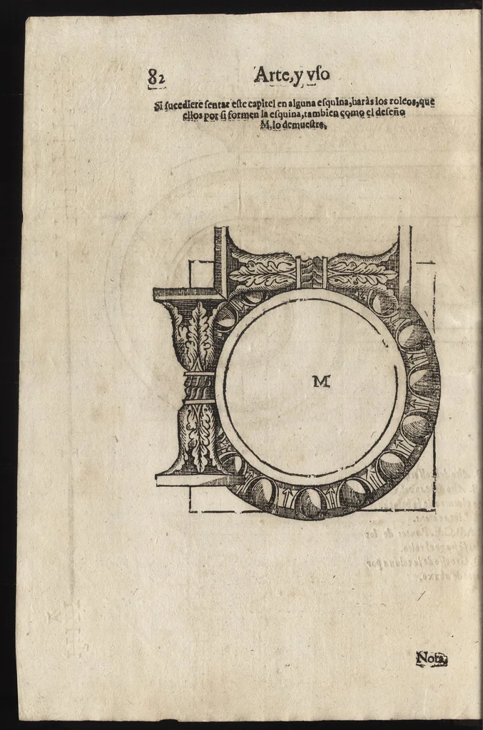 An illustration from Segunda ynpresion de la primera parte del arte y uso de architetura : con el primer libro dEuclides, traducido de latin en romance, 1667, leaf 97