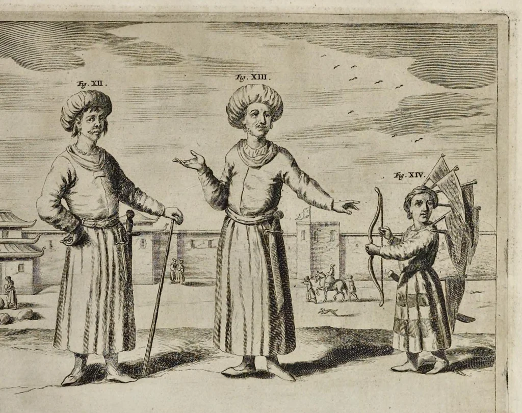 An illustration from Athanasii Kircheri e Soc. Jesu China monumentis, quà sacris quà profanis, nec non variis naturae & artis spectaculis, aliarumque rerum memorabilium argumentis illustrata, auspiciis Leopoldi Primi roman. imper, 1667, leaf 106