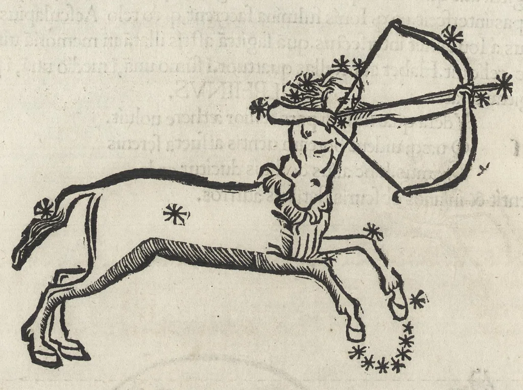 An illustration from Iulii Firmici Astronomicorum libri octo integri & emendati, ex Scythicis oris ad nos nuper allati. Marci Manilii Astronomicorum libri quinque. Arati Phaenomena Germanico Caesare interprete cum commentariis & imaginibus. Arati eiusdem Phaenomenon fragmentum Marco T.C. interprete. Arati eiusdem Phaenomena Ruffo Festo Auienio paraphraste. Arati Phaenomena graece. Theonis Commentaria copiosissima in Arati Phaenomena graece. Procli Diadochi Sphaera graece. Procli eiusdem Sphaera, Thoma Linacro Britanno interprete, 1503, leaf 529
