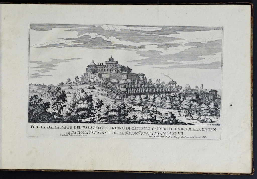 An illustration from Il nuouo teatro delle fabriche et edificii in prospettiua di Roma moderna : sotto il felice pontificato di N.S. papa Alessandro VII, 1665, leaf 10