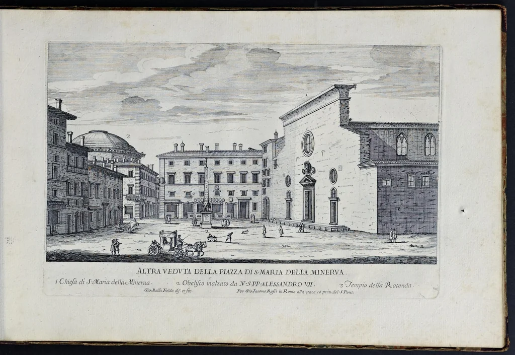 An illustration from Il nuouo teatro delle fabriche et edificii in prospettiua di Roma moderna : sotto il felice pontificato di N.S. papa Alessandro VII, 1665, leaf 36