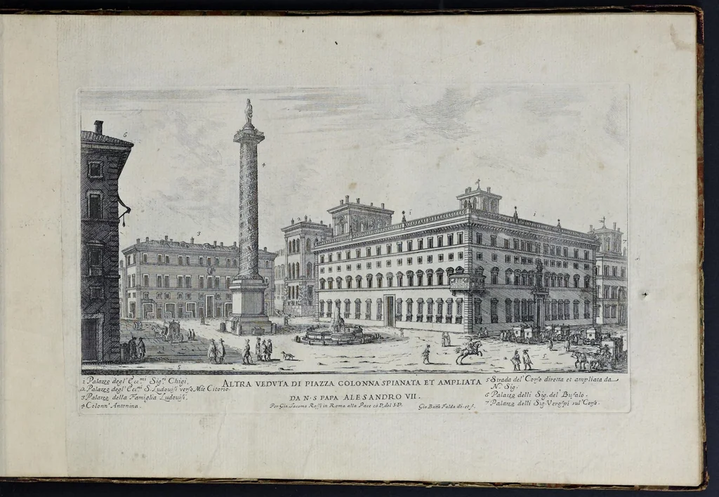 An illustration from Il nuouo teatro delle fabriche et edificii in prospettiua di Roma moderna : sotto il felice pontificato di N.S. papa Alessandro VII, 1665, leaf 54