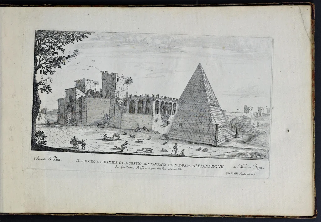 An illustration from Il nuouo teatro delle fabriche et edificii in prospettiua di Roma moderna : sotto il felice pontificato di N.S. papa Alessandro VII, 1665, leaf 56