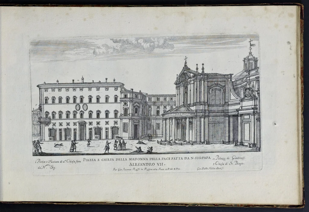 An illustration from Il nuouo teatro delle fabriche et edificii in prospettiua di Roma moderna : sotto il felice pontificato di N.S. papa Alessandro VII, 1665, leaf 68