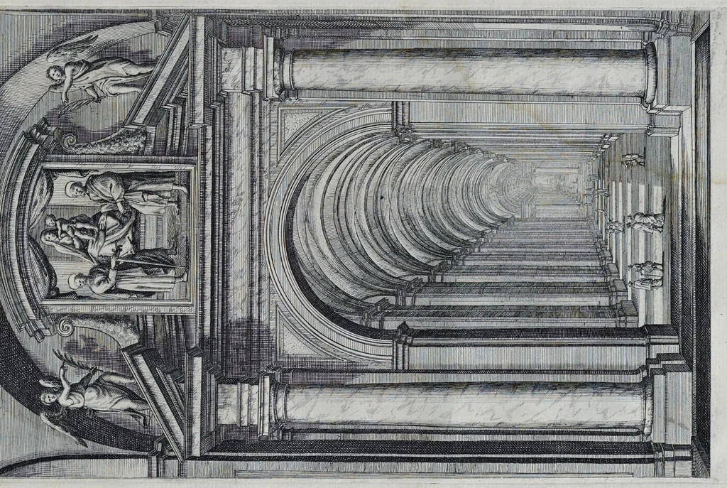 An illustration from Il nuouo teatro delle fabriche et edificii in prospettiua di Roma moderna : sotto il felice pontificato di N.S. papa Alessandro VII, 1665, leaf 94