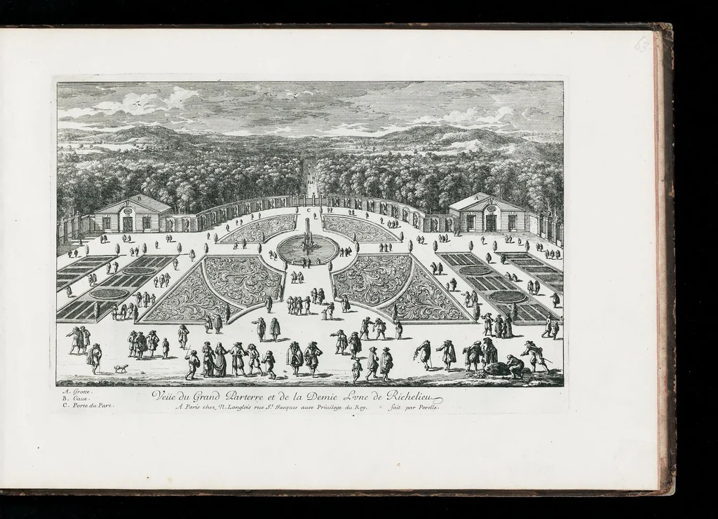 An illustration from [Perelle engravings of Paris, royal residences, chateaux of France with additional engravings by Silvestre and Aveline], 1640, leaf 130