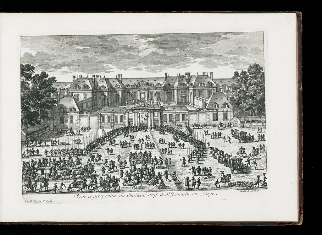 An illustration from [Perelle engravings of Paris, royal residences, chateaux of France with additional engravings by Silvestre and Aveline], 1640, leaf 82