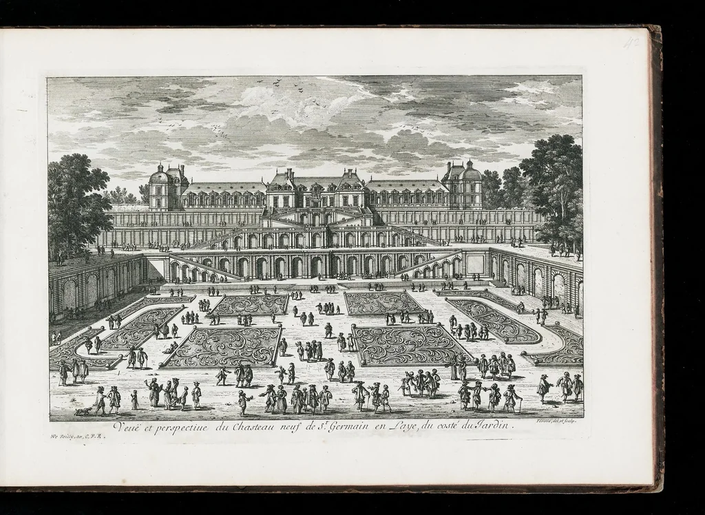 An illustration from [Perelle engravings of Paris, royal residences, chateaux of France with additional engravings by Silvestre and Aveline], 1640, leaf 88