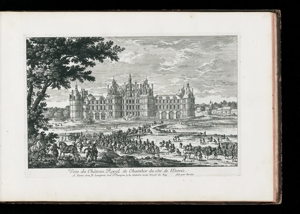 An illustration from [Perelle engravings of Paris, royal residences, chateaux of France with additional engravings by Silvestre and Aveline], 1640, leaf 98