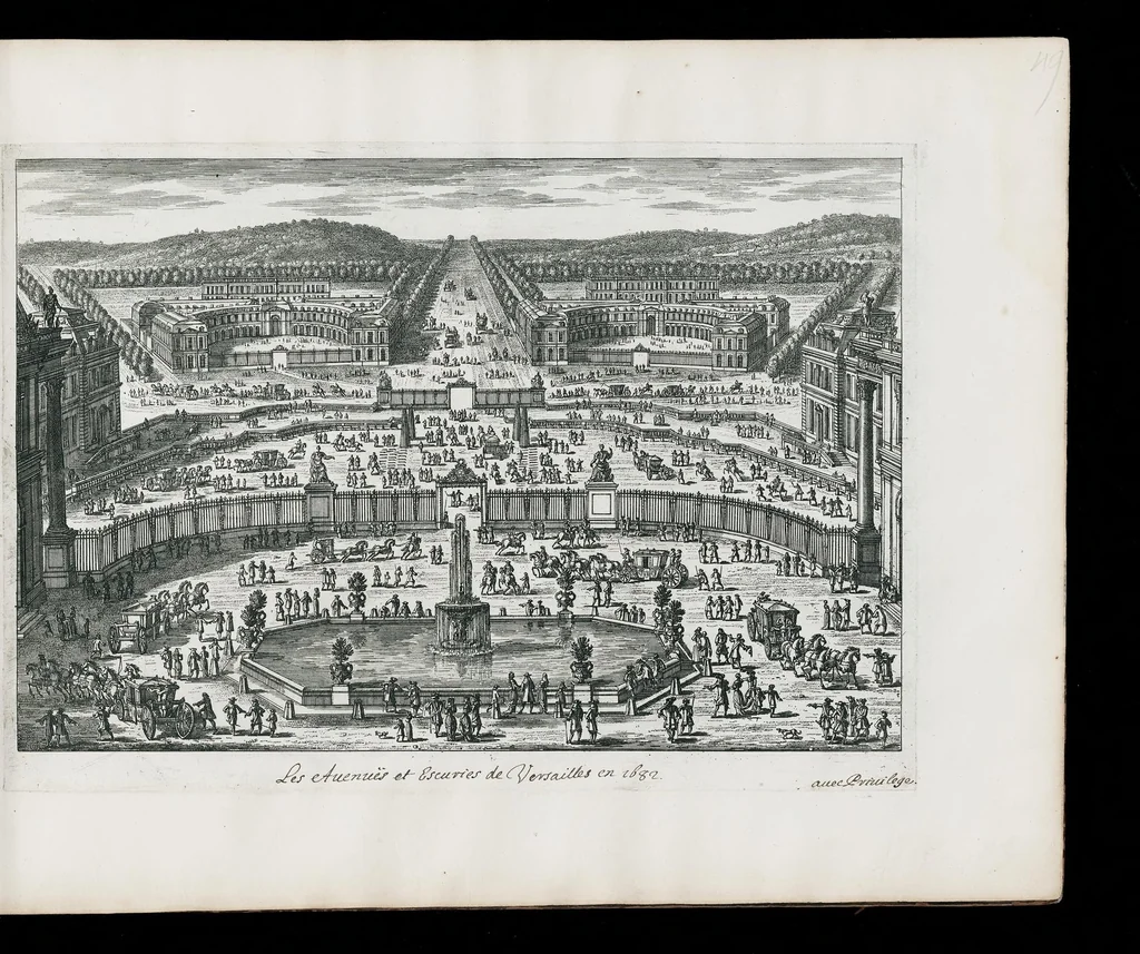 An illustration from [Perelle engravings of Paris, royal residences, chateaux of France with additional engravings by Silvestre and Aveline], 1640, leaf 104