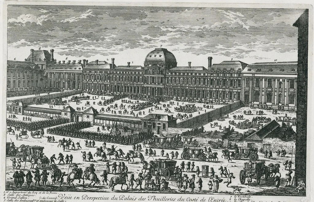 An illustration from [Perelle engravings of Paris, royal residences, chateaux of France with additional engravings by Silvestre and Aveline], 1640, leaf 144