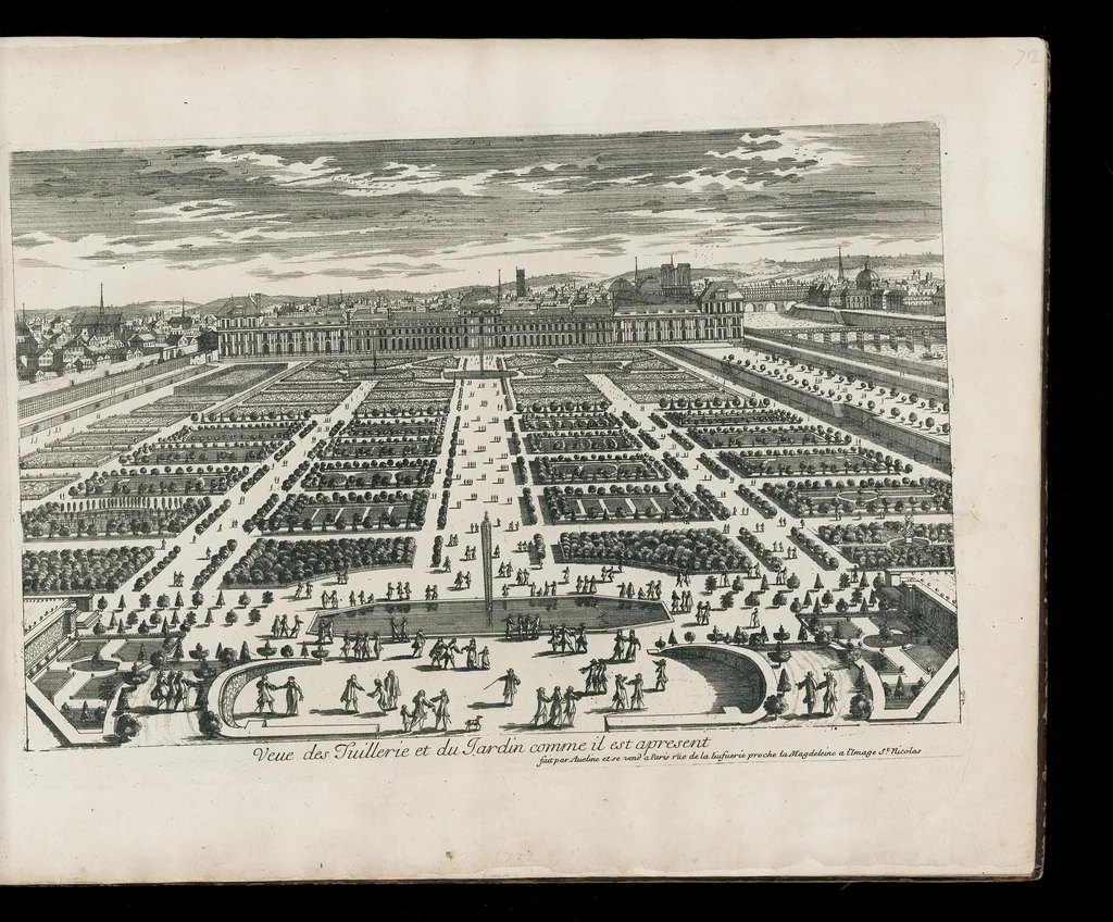 An illustration from [Perelle engravings of Paris, royal residences, chateaux of France with additional engravings by Silvestre and Aveline], 1640, leaf 150