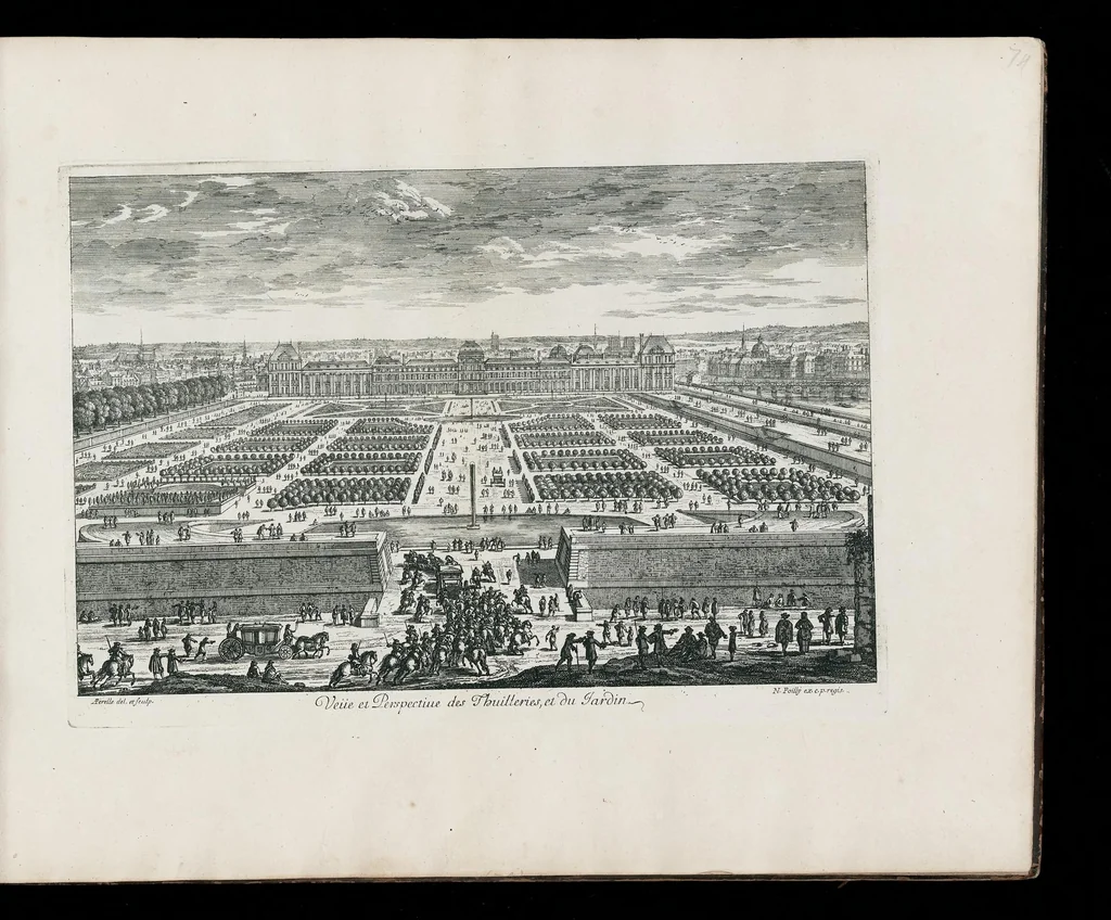 An illustration from [Perelle engravings of Paris, royal residences, chateaux of France with additional engravings by Silvestre and Aveline], 1640, leaf 154