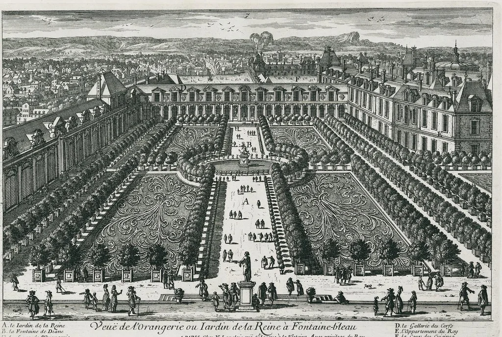 An illustration from [Perelle engravings of Paris, royal residences, chateaux of France with additional engravings by Silvestre and Aveline], 1640, leaf 182