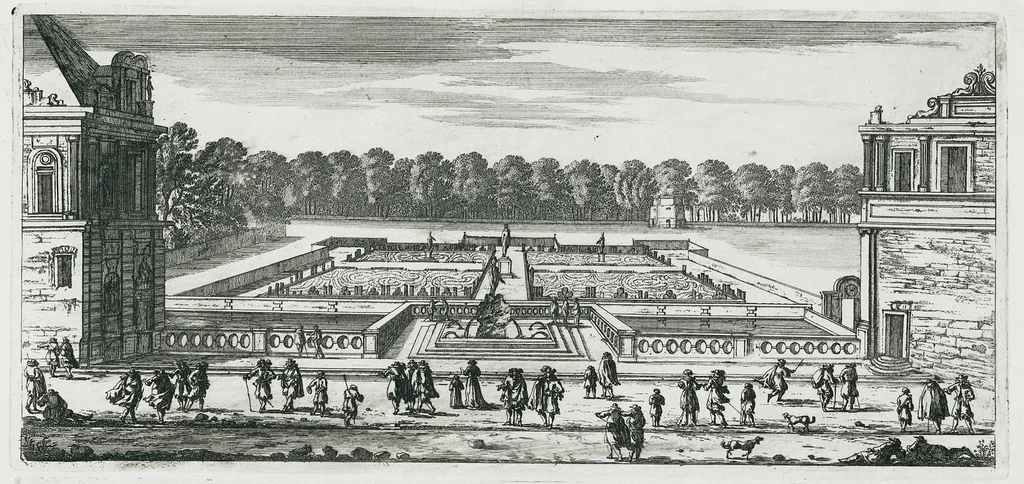 An illustration from [Perelle engravings of Paris, royal residences, chateaux of France with additional engravings by Silvestre and Aveline], 1640, leaf 188