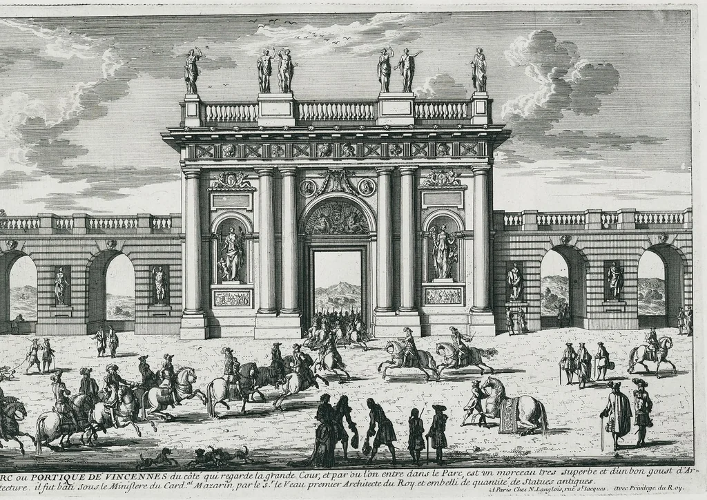 An illustration from [Perelle engravings of Paris, royal residences, chateaux of France with additional engravings by Silvestre and Aveline], 1640, leaf 196