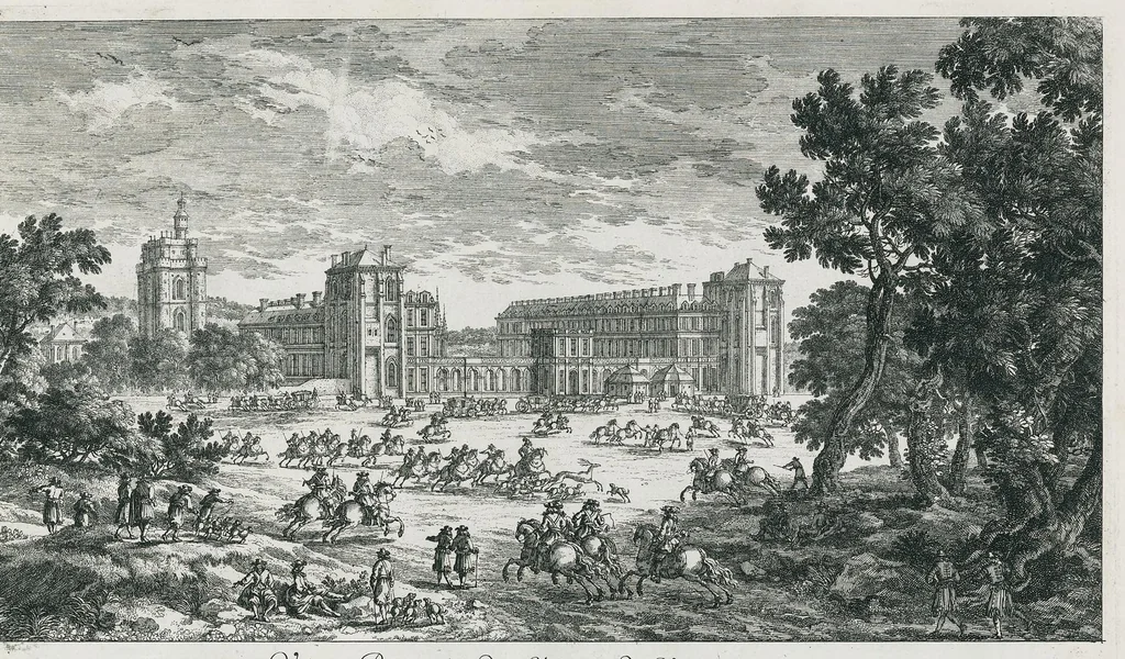 An illustration from [Perelle engravings of Paris, royal residences, chateaux of France with additional engravings by Silvestre and Aveline], 1640, leaf 202
