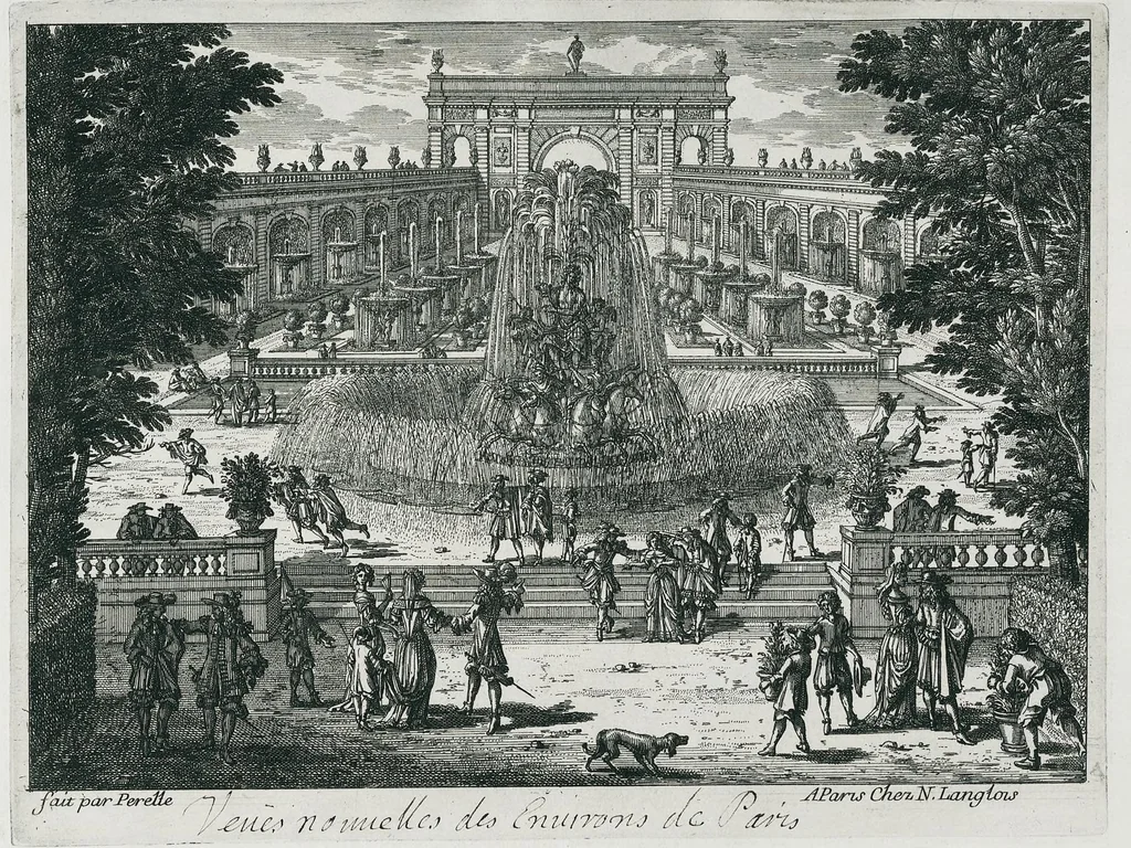 An illustration from [Perelle engravings of Paris, royal residences, chateaux of France with additional engravings by Silvestre and Aveline], 1640, leaf 262