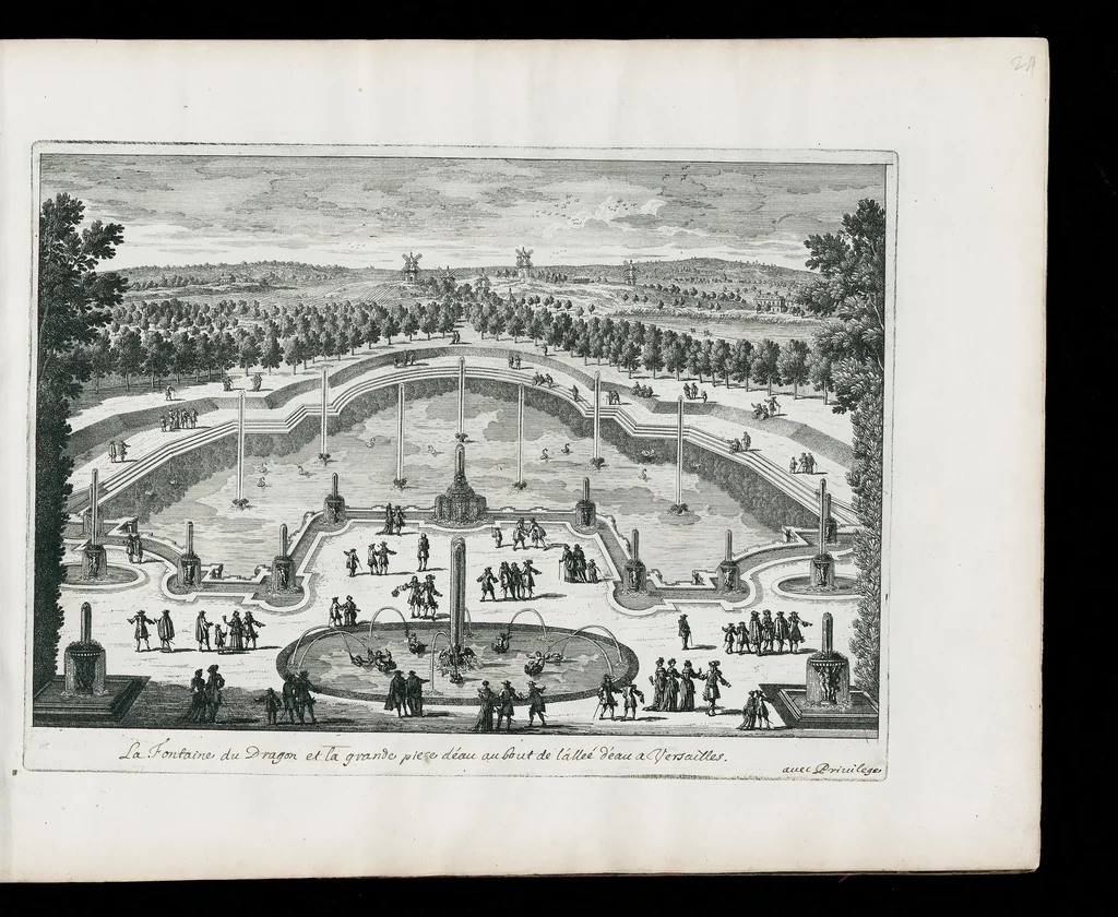 An illustration from [Perelle engravings of Paris, royal residences, chateaux of France with additional engravings by Silvestre and Aveline], 1640, leaf 54