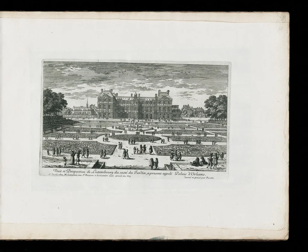 An illustration from [Perelle engravings of Paris, royal residences, chateaux of France with additional engravings by Silvestre and Aveline], 1640, leaf 28