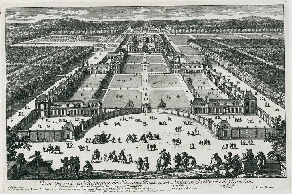 An illustration from [Perelle engravings of Paris, royal residences, chateaux of France with additional engravings by Silvestre and Aveline], 1640, leaf 32