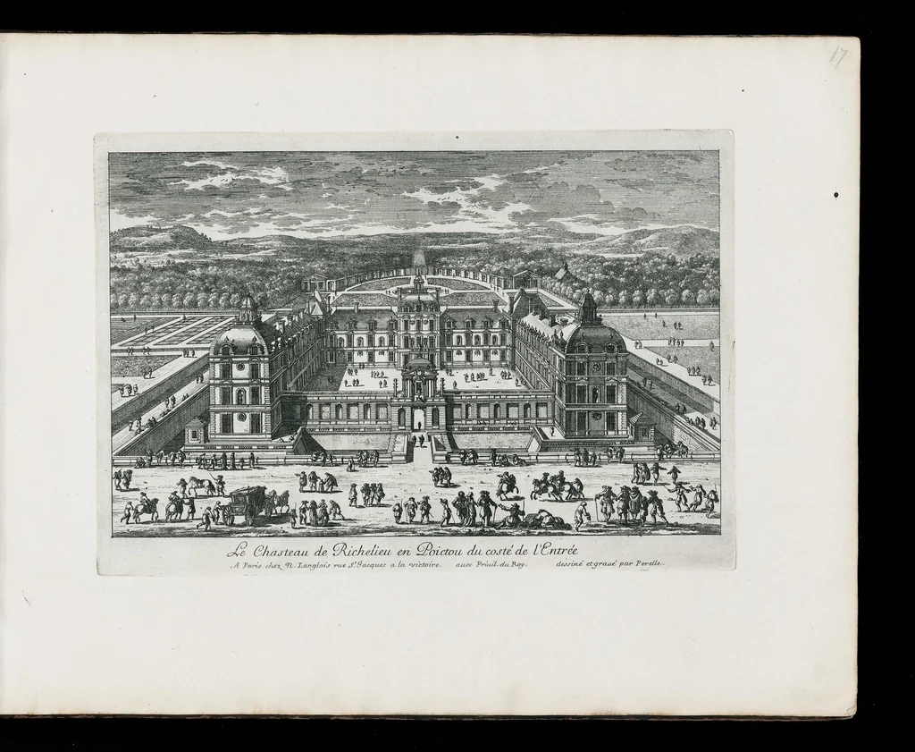 An illustration from [Perelle engravings of Paris, royal residences, chateaux of France with additional engravings by Silvestre and Aveline], 1640, leaf 34