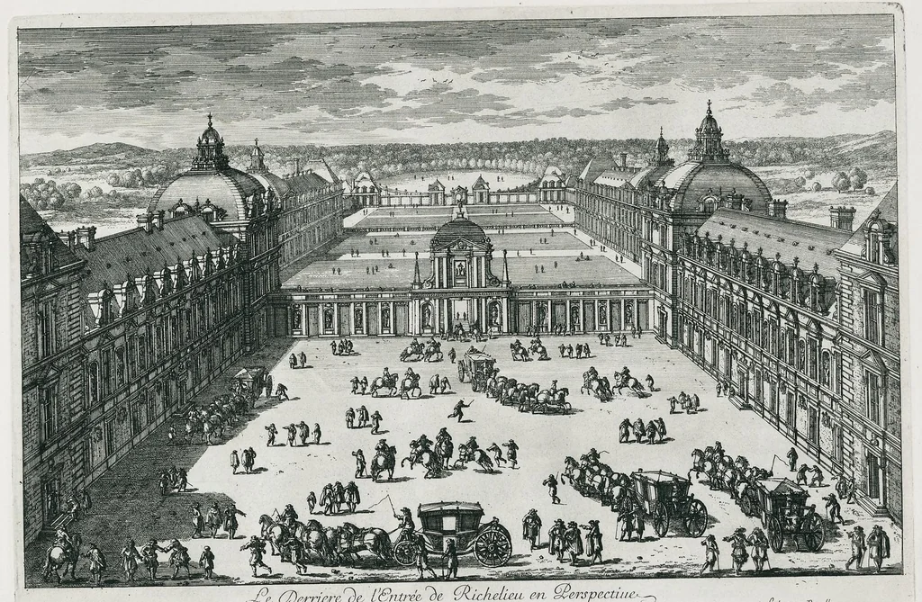 An illustration from [Perelle engravings of Paris, royal residences, chateaux of France with additional engravings by Silvestre and Aveline], 1640, leaf 36
