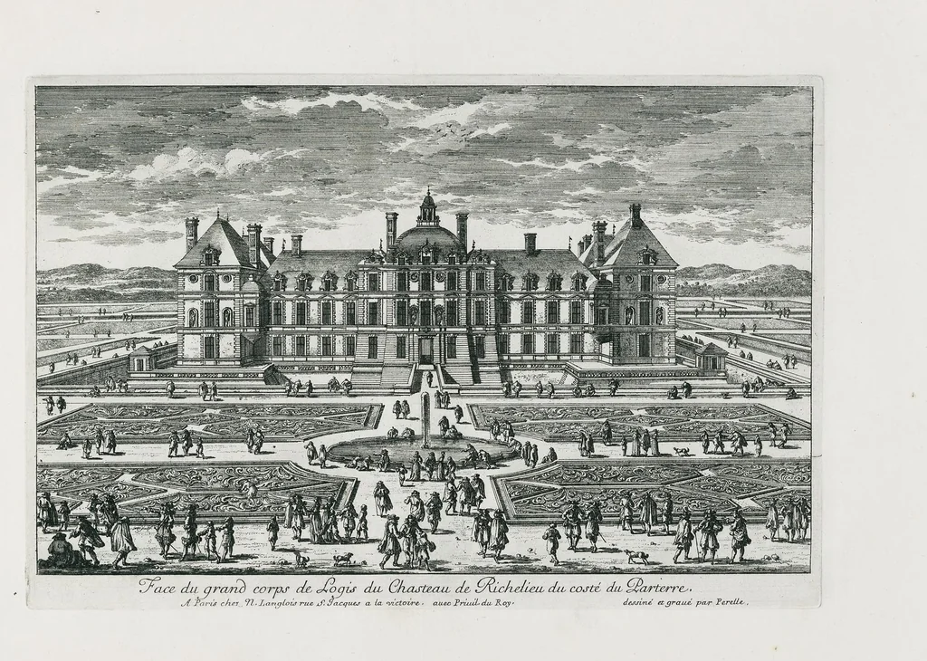 An illustration from [Perelle engravings of Paris, royal residences, chateaux of France with additional engravings by Silvestre and Aveline], 1640, leaf 38