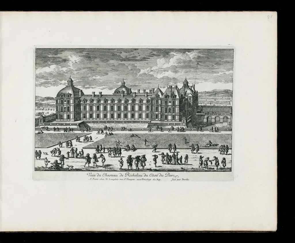 An illustration from [Perelle engravings of Paris, royal residences, chateaux of France with additional engravings by Silvestre and Aveline], 1640, leaf 40