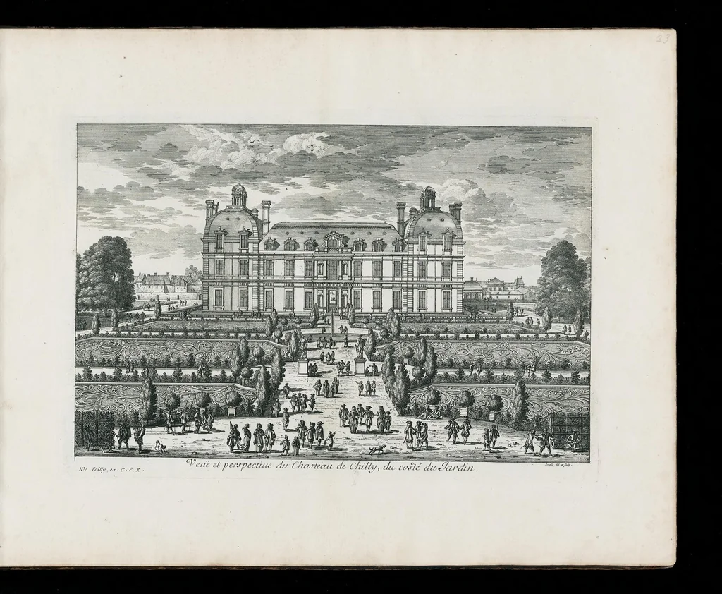 An illustration from [Perelle engravings of Paris, royal residences, chateaux of France with additional engravings by Silvestre and Aveline], 1640, leaf 46