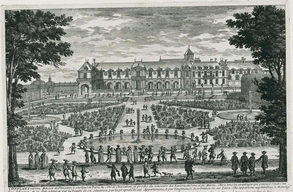 An illustration from [Perelle engravings of Paris, royal residences, chateaux of France with additional engravings by Silvestre and Aveline], 1640, leaf 54