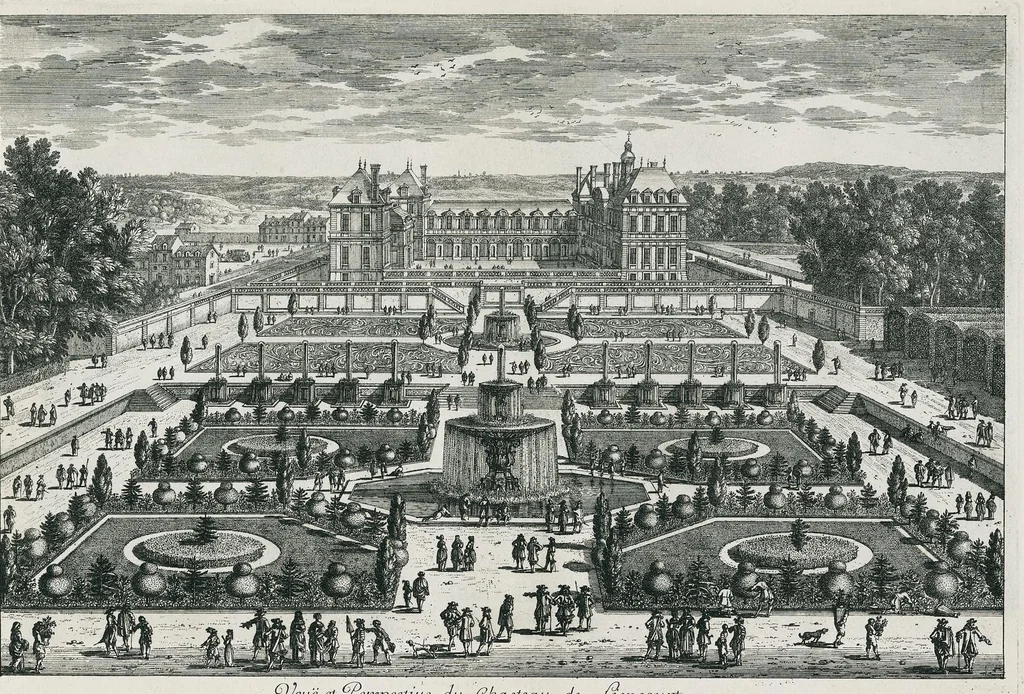 An illustration from [Perelle engravings of Paris, royal residences, chateaux of France with additional engravings by Silvestre and Aveline], 1640, leaf 78