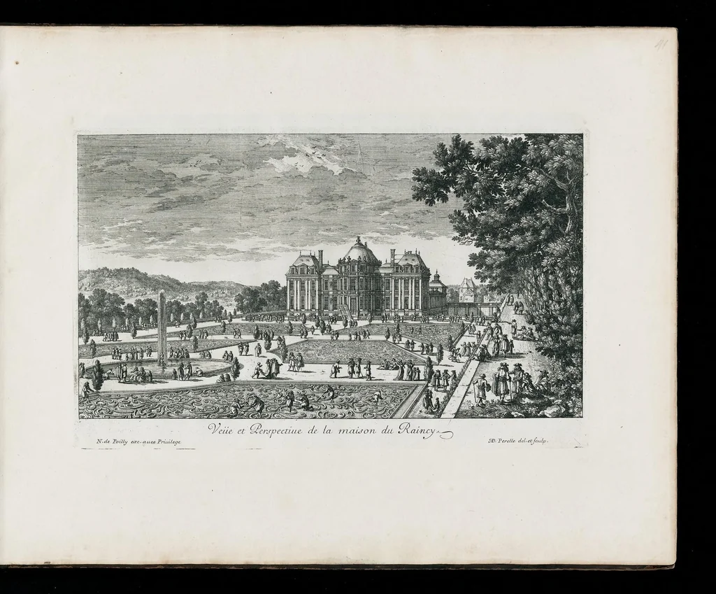 An illustration from [Perelle engravings of Paris, royal residences, chateaux of France with additional engravings by Silvestre and Aveline], 1640, leaf 82