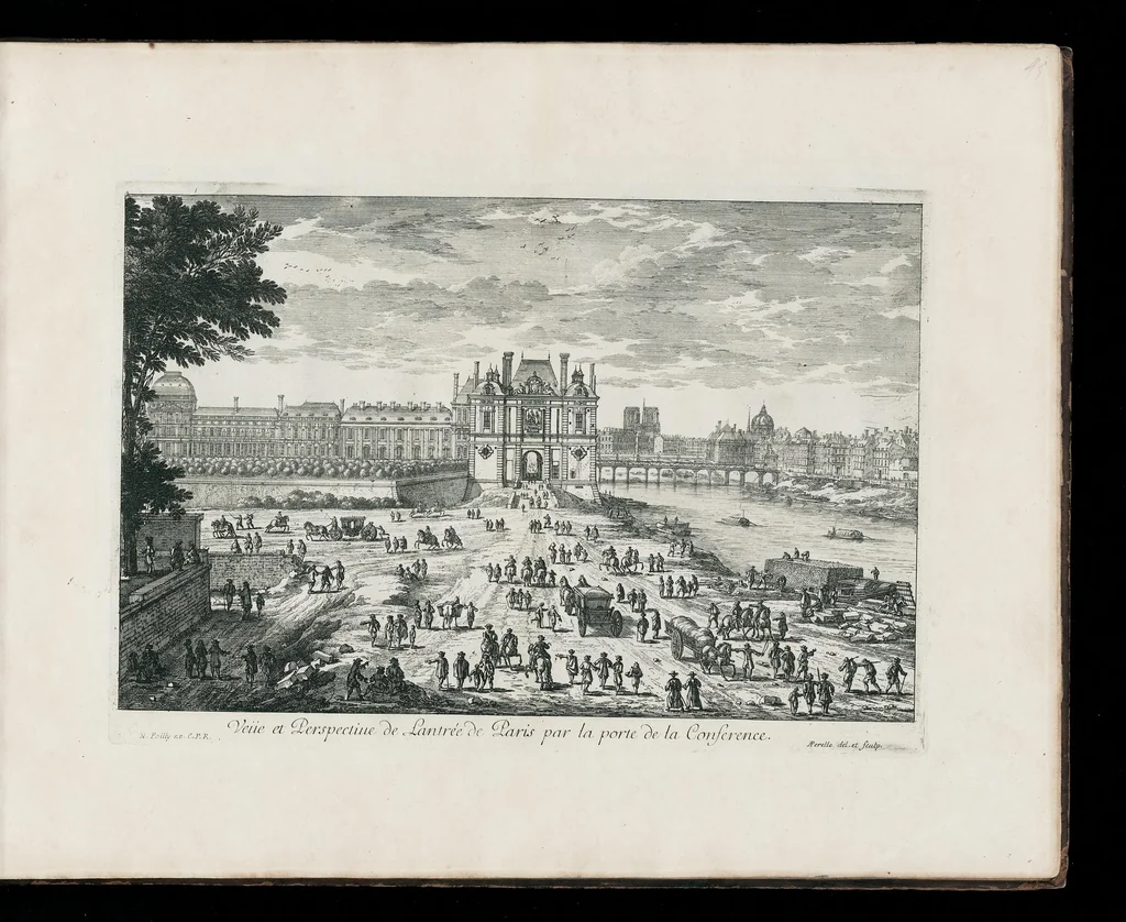 An illustration from [Perelle engravings of Paris, royal residences, chateaux of France with additional engravings by Silvestre and Aveline], 1640, leaf 90