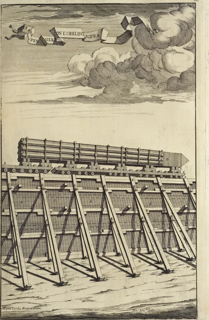 An illustration from Il Tempio Vaticano e sua origine : con gl'edifitii più cospicui, antichi e moderni, fatti dentro e fuori di esso, 1694, leaf 186