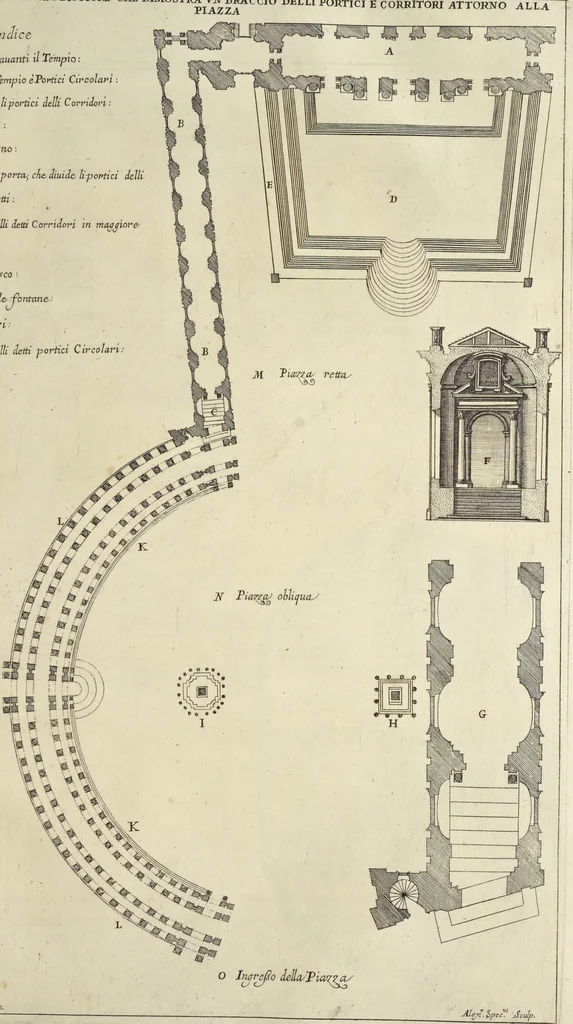 An illustration from Il Tempio Vaticano e sua origine : con gl'edifitii più cospicui, antichi e moderni, fatti dentro e fuori di esso, 1694, leaf 226