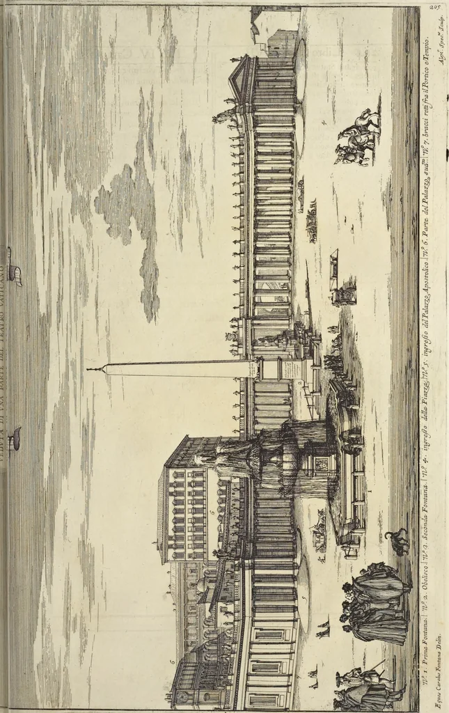 An illustration from Il Tempio Vaticano e sua origine : con gl'edifitii più cospicui, antichi e moderni, fatti dentro e fuori di esso, 1694, leaf 240