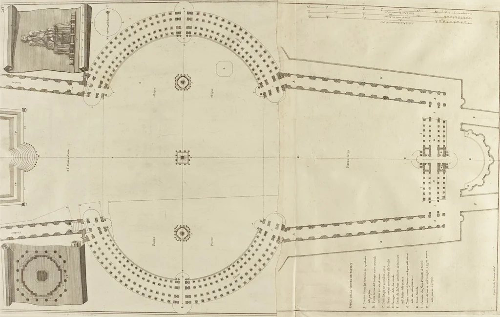 An illustration from Il Tempio Vaticano e sua origine : con gl'edifitii più cospicui, antichi e moderni, fatti dentro e fuori di esso, 1694, leaf 250