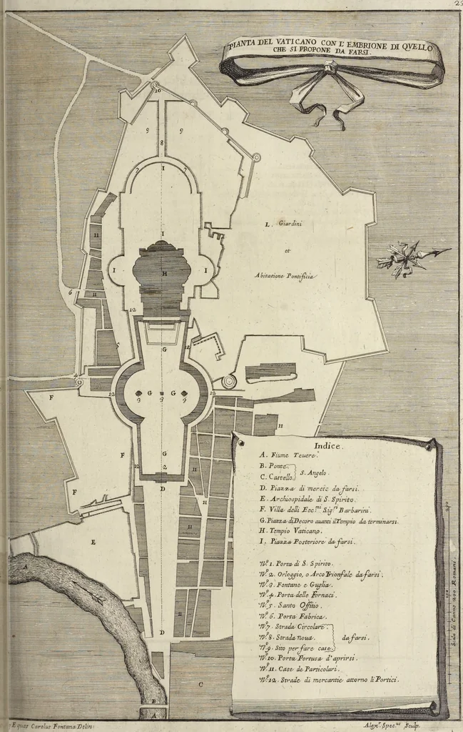An illustration from Il Tempio Vaticano e sua origine : con gl'edifitii più cospicui, antichi e moderni, fatti dentro e fuori di esso, 1694, leaf 262