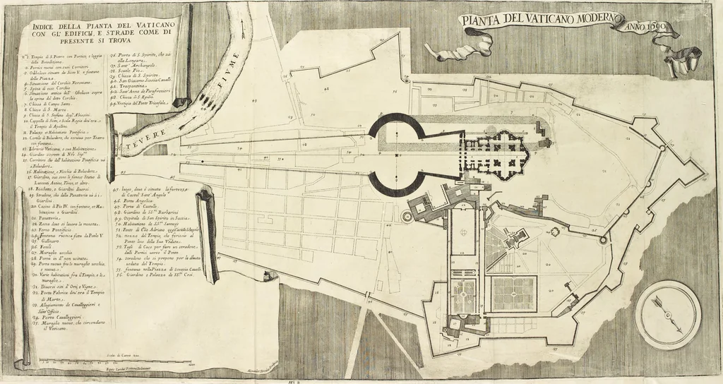 An illustration from Il Tempio Vaticano e sua origine : con gl'edifitii più cospicui, antichi e moderni, fatti dentro e fuori di esso, 1694, leaf 276
