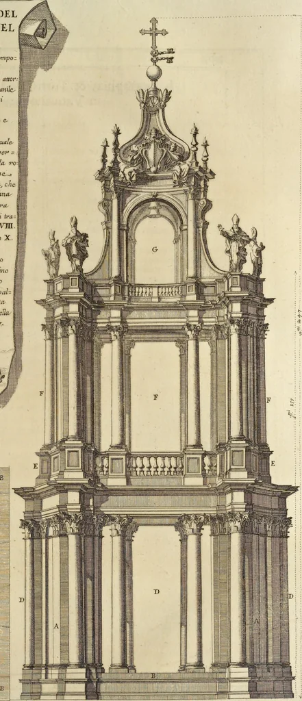 An illustration from Il Tempio Vaticano e sua origine : con gl'edifitii più cospicui, antichi e moderni, fatti dentro e fuori di esso, 1694, leaf 292